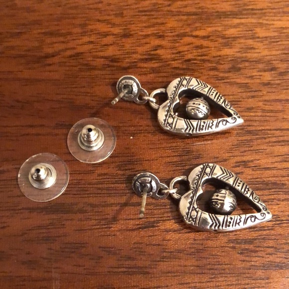 Brighton vintage hanging heart charm bracelet and matching earrings - Picture 10 of 12